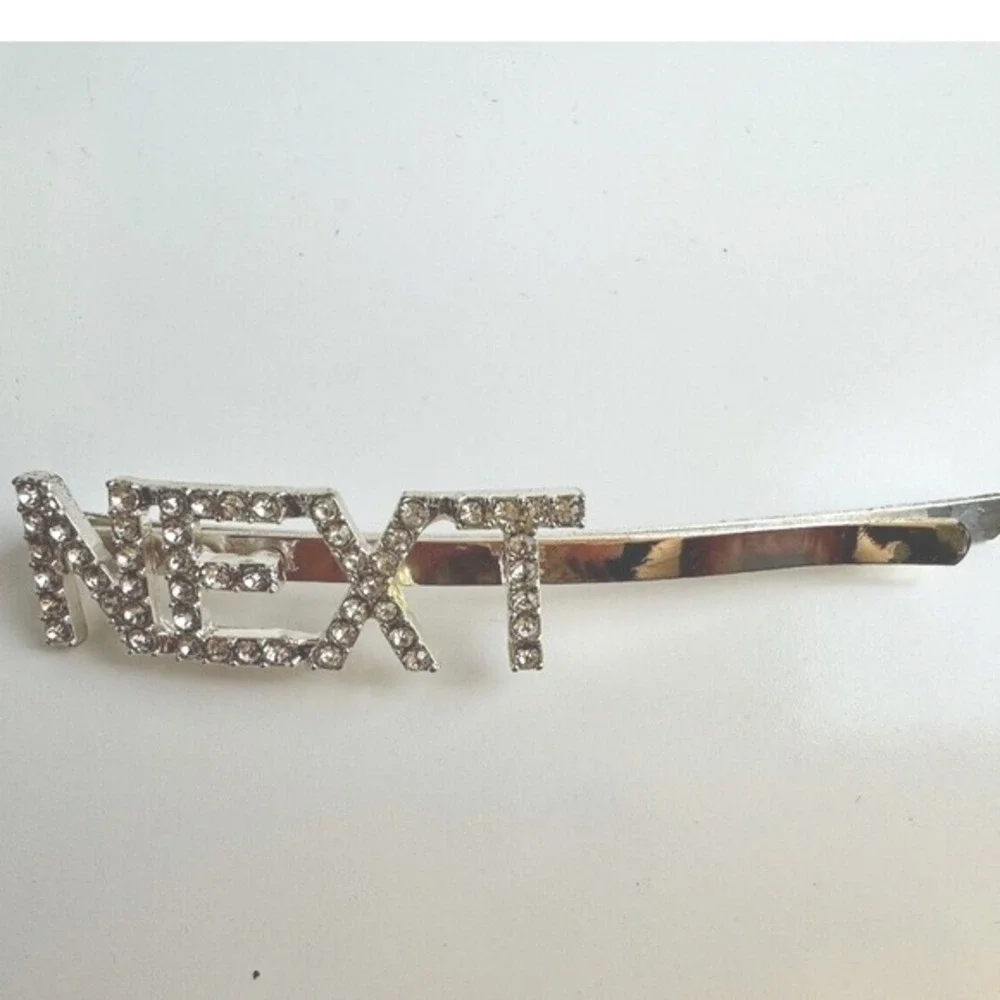 Next Rhinestone Silver Tone Bobby Pin‎ Hair Clip Statement Bling Accessory J-01